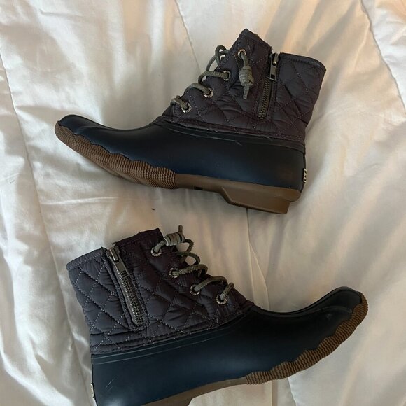 Sperry Saltwater Duck Boot Size Women's 7.5 Grey with Dark Grey Sole - Picture 6 of 14